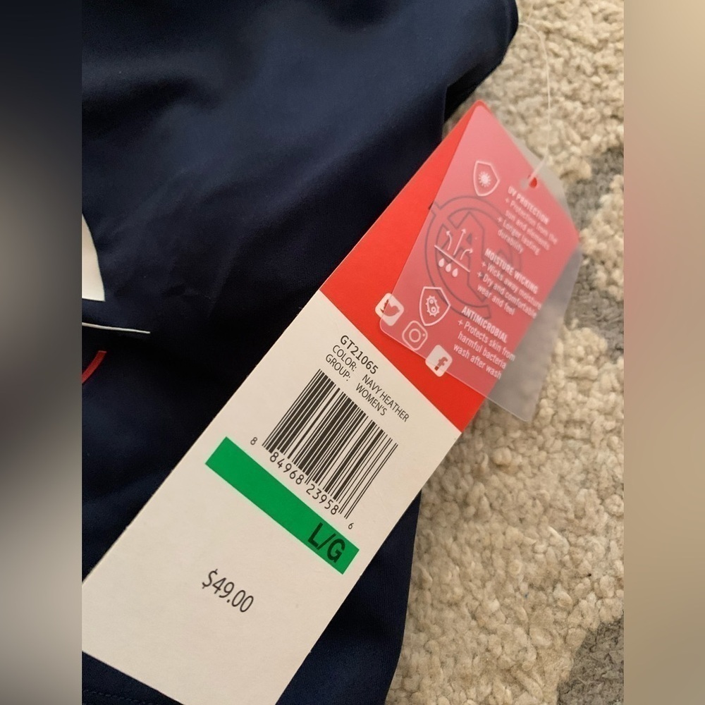 NWT Women's Nautica Competition Crop Top w / Built In Bra - Picture 4 of 10